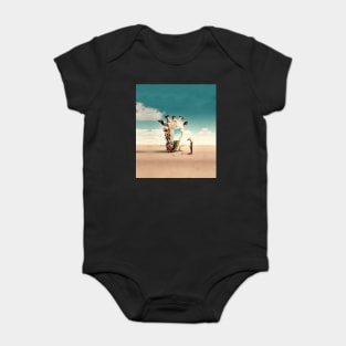 The Giraffe No. 1: A Symbol of Beauty, Grace, and Spiritual Connection on a Dark Background Baby Bodysuit